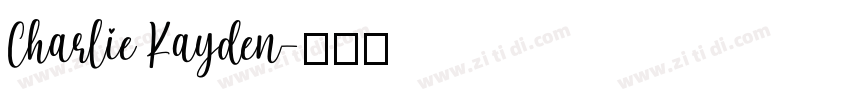 Charlie Kayden字体转换
